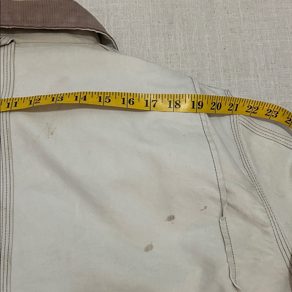 Vintage Carhartt Jacket XL Tan Thrashed Distressed Quilted Chore Barn - Picture 11 of 16